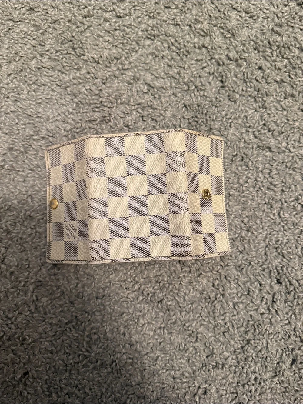 Louis Vuitton Damier Azur Key & Card Holder in Beige and Light Blue